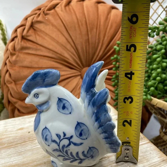 Blue and White Rooster Money Bank - Picture 6 of 7